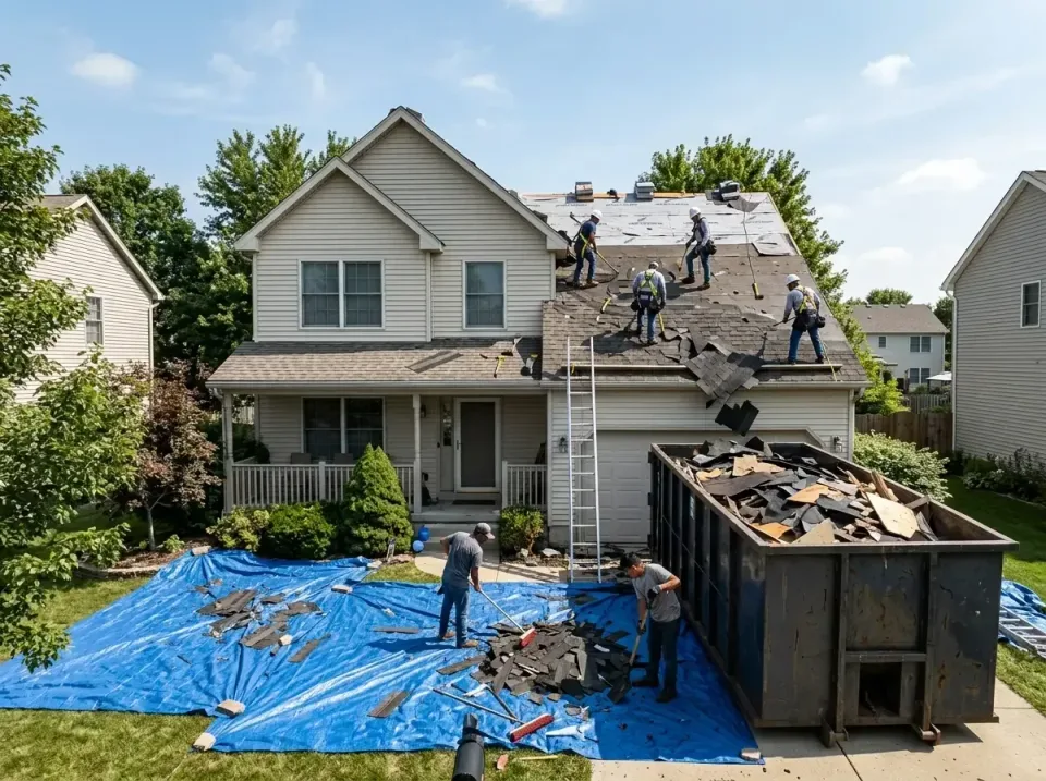 roof-replacement-debris-remova-004 — frequently asked questions, Cheapest Dumpster Rentals in Wilmington, IL
